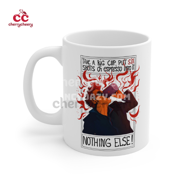 Crowley Six Shots Of Espresso, Good Omens Mug