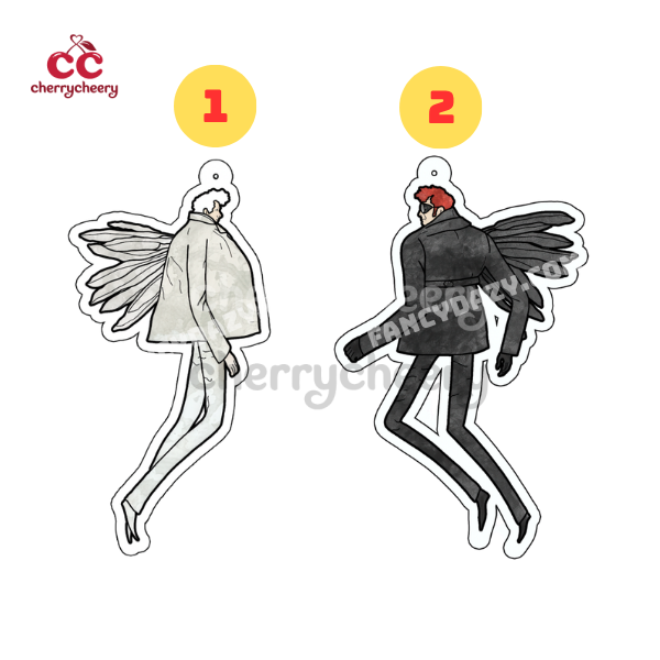 Good Omens – Angel & Demon Keychain