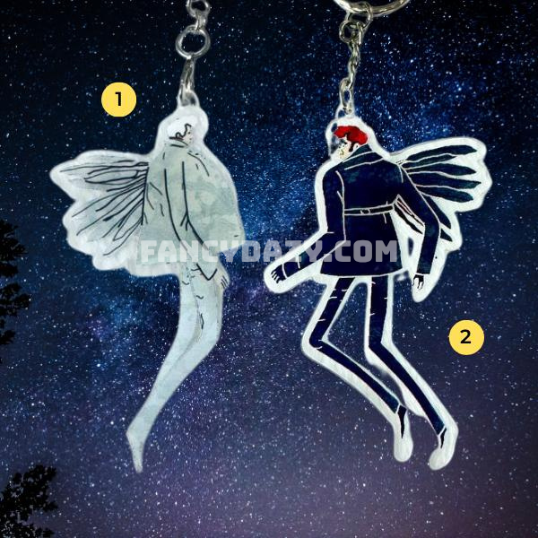 Good Omens – Angel & Demon Keychain