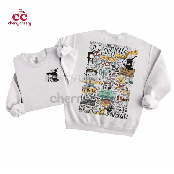2 Sided –	The Knights Who Say Ni Monty Python Shirt