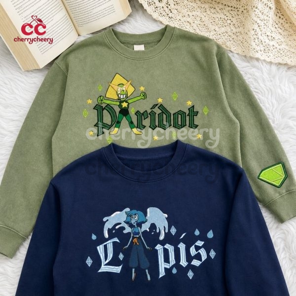 Lapis & Peridot Embroidered Shirt