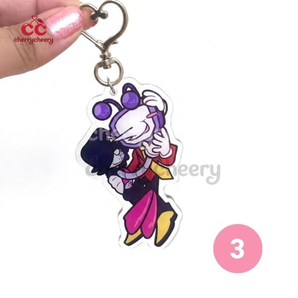 Cute Deltarune Couple Keychains