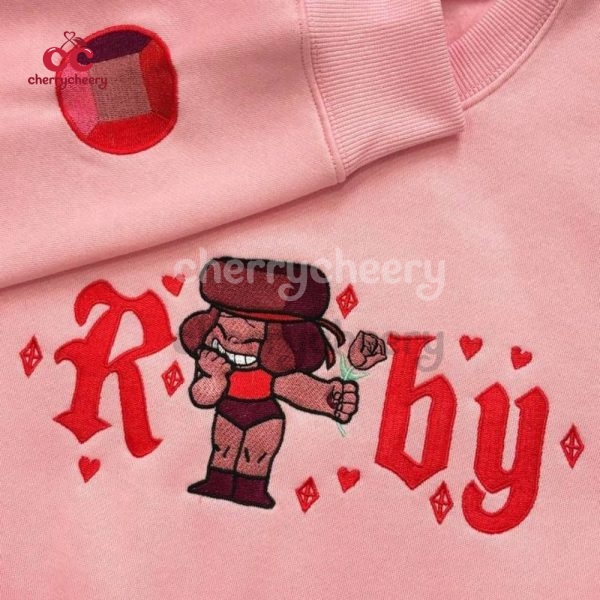 Steven Universe Ruby Sapphire embroidered sweatshirt