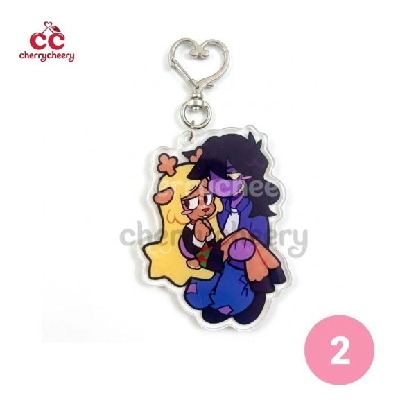 Cute Deltarune Couple Keychains