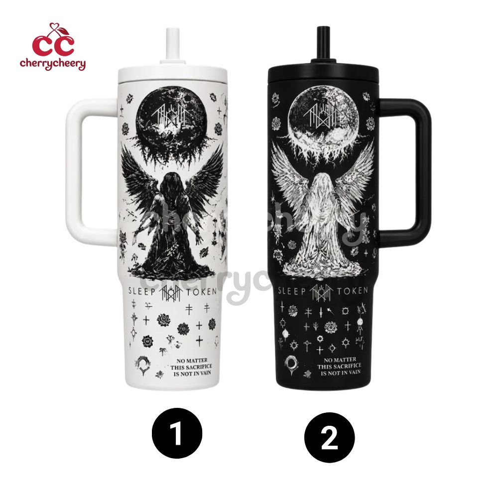 Sleep Token Black White Insulated Tumbler Sleep Token Black White Insulated Tumbler