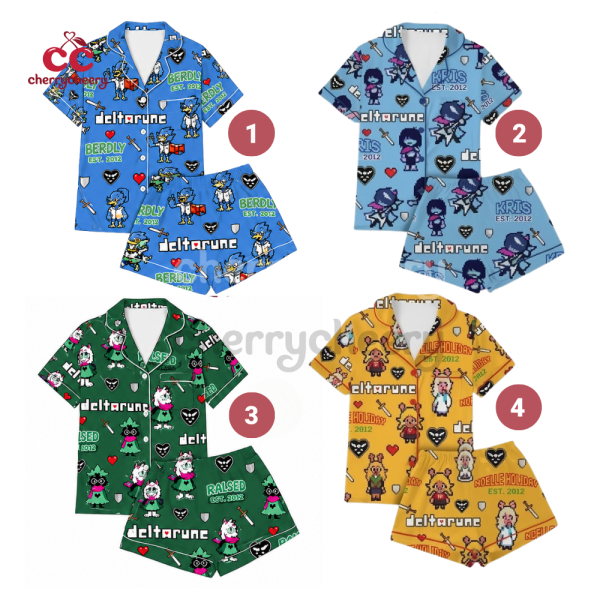 Kris Ralsei Berdly Deltarune Pajamas Set