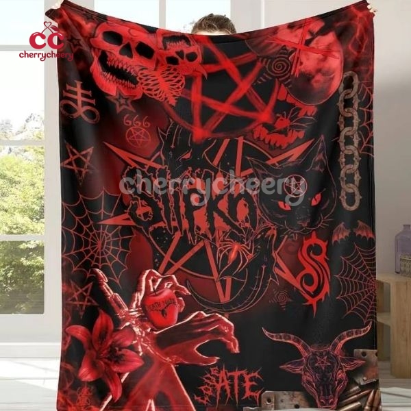 Slipknot Red Black Blanket