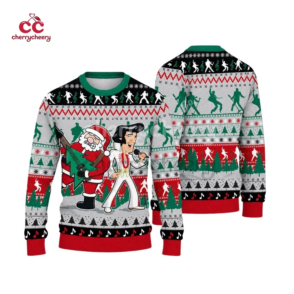 Elvis Presley Ugly Christmas Sweater Elvis Presley Ugly Christmas Sweater