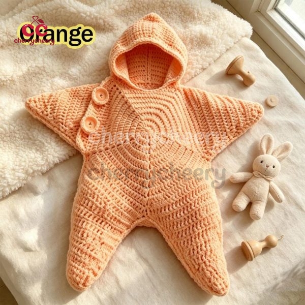 Crochet Baby Star Suit, Newborn Gift, Baby Shower Gift