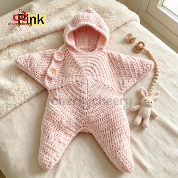 Crochet Baby Star Suit, Newborn Gift, Baby Shower Gift