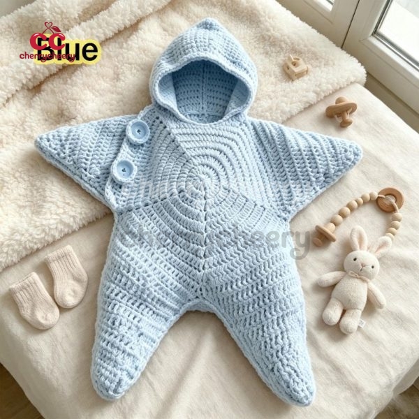 Crochet Baby Star Suit, Newborn Gift, Baby Shower Gift