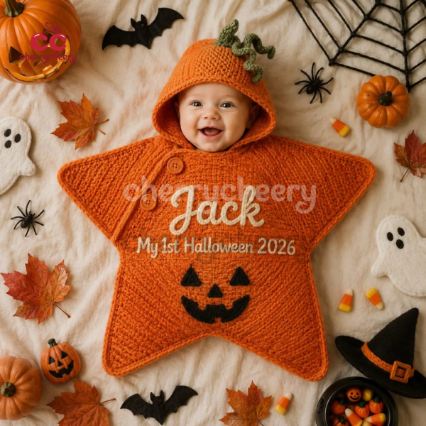 Halloween Hand Crochet Star Baby Outfit Hand Crochet Star Baby Outfit
