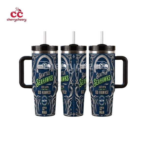 Seattle Seahawks Go Hawks Vintage Tumbler